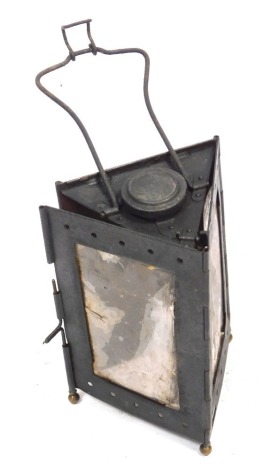 A World War I period folding trench lantern.