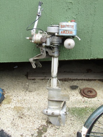 A British Anzani outboard motor.