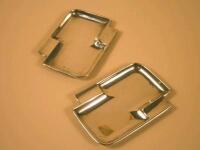 A pair of Hungarian white metal ash trays in the Art Deco style