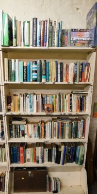 Various books, fiction, non fiction, to include AA Treasures of Britain, books relating to the English Country House, gardening, Bennett (Alan) Writing Home, works relating to aviation, etc. (1 bookcase)