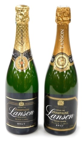 Two bottles of Lanson Black Label champagne, 75cl.