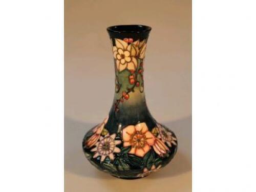 A modern Moorcroft tapering bottle vase