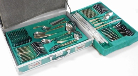 A Solingen Empire designed canteen of cutlery, for twelve place settings, cased.