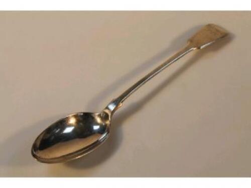 An Edwardian silver serving spoon