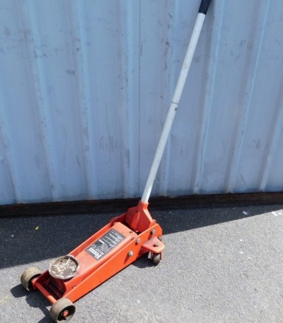 A car trolley jack.