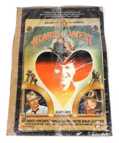 A film poster for Hearts Of The West, 100cm x 58cm.