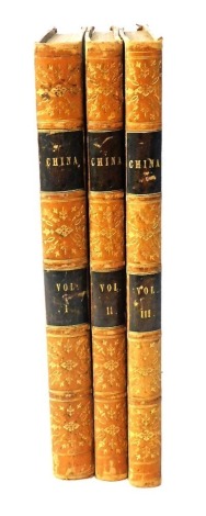 China, In a Series of Views, Displaying the Scenery, Architecture, And Social Habits of that Ancient Empire, Drawn from Original and Authentic Sketches by Thomas Allom, With Historical and Descriptive Notices by The Reverend GN Wright, volumes 1-3, Morocc