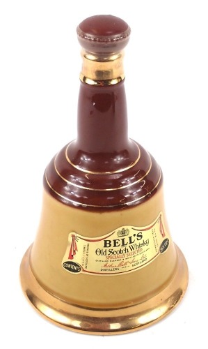 A Bell's Old Scotch whiskey decanter and contents.