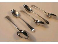 Three George III Old English pattern teaspoons