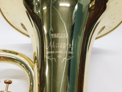 A Yamaha Maestro Tuba, with four valves, 96cm high, in John Packer Ltd case. Part of a large collection of musical instruments. - 3