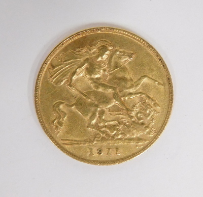 A George V gold half sovereign, 1911. - 2