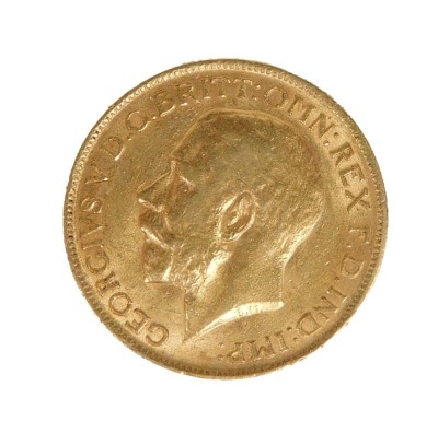 A George V gold full sovereign, 1912.