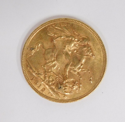 A George V gold full sovereign, 1912. - 2