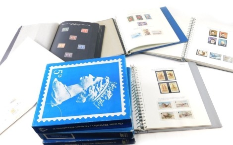 Various stamps, a collector's stock book, and other Great Britain, Queen Elizabeth II stamp albums containing a quantity of collector's stamps, Isle of Man, various others, Olympic Games 1948 blue back, Red Cross, August 1963, various other QEII stamps, e