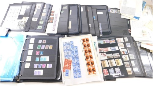 Various stamps, GB collector's stamps, repeat, unperforated and used QEII stamps, 3d purple back, and other mid 20thC, further albums of covers, Continental envelopes, and an accumulation of loose stamps, etc. (a quantity)