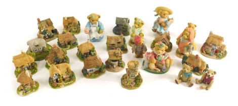 Various Lilliput Lane miniature cottages, to include First Class, 7cm high, and a quantity of Cherished Teddies figures, I Just Called to Say I Love You, and others. (a quantity)