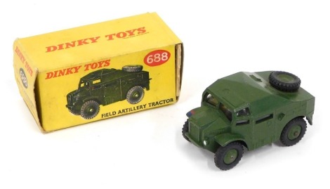 A 20thC Dinky Toys diecast field artillery tractor, number 688, 5cm high, boxed.