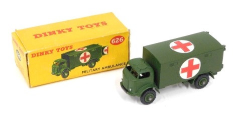 A 20thC Dinky Toys diecast military ambulance, number 626, 5cm high, boxed.