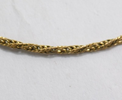 A 9ct gold rope twist necklace, 52cm long. - 2