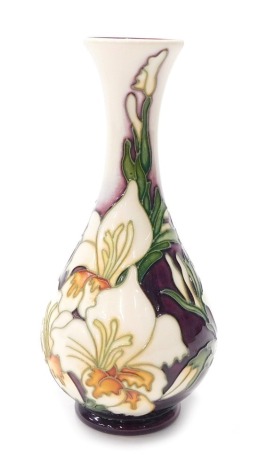 A Moorcroft pottery Kerry Goodwin Gladioli vase, marked beneath, 16cm high.