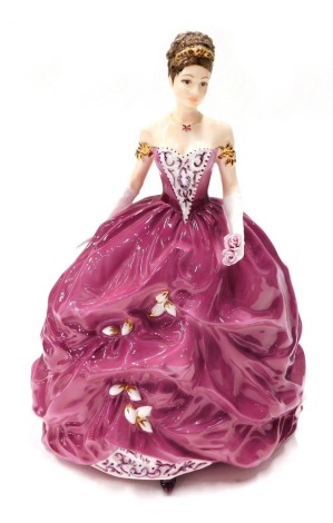 A Coalport figure Emma, limited edition number 2691/7500, printed marks beneath, 25cm high.