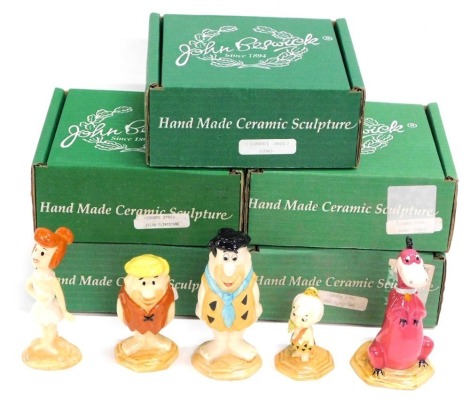 Five Beswick The Flintstones figures, comprising Fred, 13cm high, Wilma, Barney, Bam-Bam, and Dino, printed marks beneath. (5, boxed)