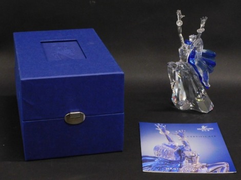 A Swarovski crystal Magic Dance Isadora 2002 figurine, 20cm high, boxed with certificate.