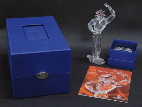 A Swarovski crystal figurine Magic of Dance Antonio-2003, 18cm high, boxed with certificate and associated plaque, boxed.