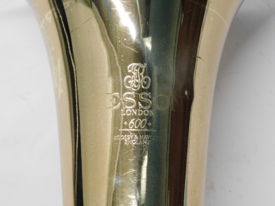 A Boosey & Hawkes Besson 600 brass tenor horn, with three chrome valves, 58cm, with mouthpiece, cased. - 4