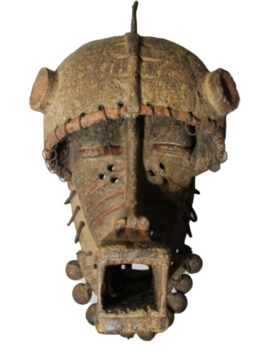 Tribal Art. An African Kran (Krahn) Chiefs warrier mask, 53cm x 88cm x 33cm.