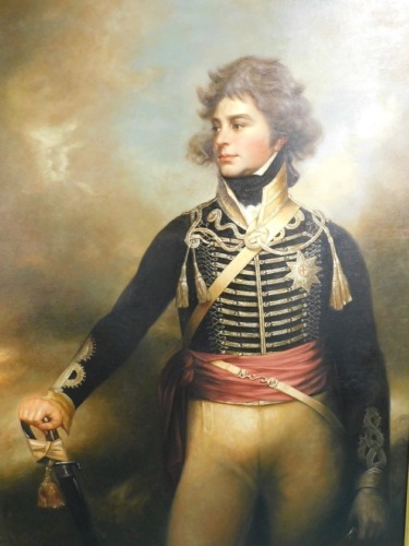 After William Beechey. The Prince of Wales (later George IV), oleograph, 122cm x 92cm.