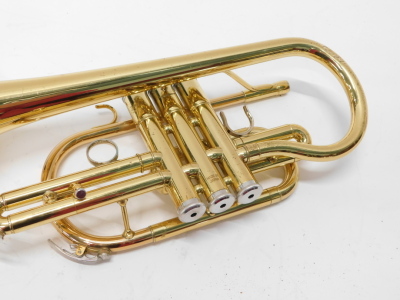 A Yamaha brass cornet, with three valves, 36cm long, in Yamaha case. - 3