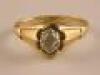 A diamond and yellow metal gent's signet ring