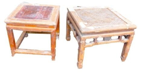 Two Chinese coffee tables, each with a shaped frieze and legs, the largest 64cm wide. This lot is located at Oundle, Near Peterborough, PE8, viewing and collection by appointment only by calling our Lincoln office 01522 524984.