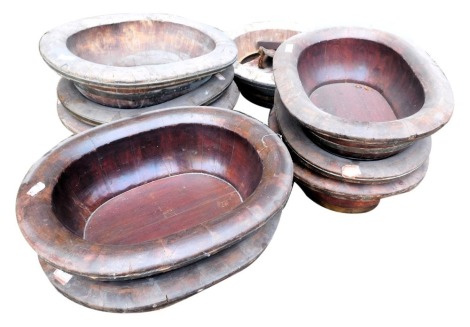 Nine various Chinese wash bowls. This lot is located at Oundle, Near Peterborough, PE8, viewing and collection by appointment only by calling our Lincoln office 01522 524984.