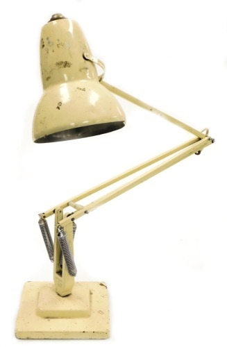 A Herbert Terry and Sons Limited cream Anglepoise lamp. (AF)