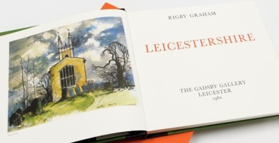 Rigby Graham. Leicestershire, gilt tooled cloth, with tipped in plates, and slip case, published by The Sycamore Press Limited for The Gadsby Gallery, Leicester 1980. - 2