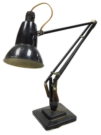 A mid century Herbert Terry & Sons Limited Anglepoise black table lamp.