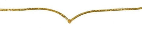 A 9ct gold necklace, on a bolt ring clasp, boxed, 1.7g.