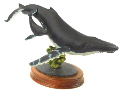 A Border Fine Arts Ocean Explorers Blue Whale, model L153A, 23cm high, (AF).