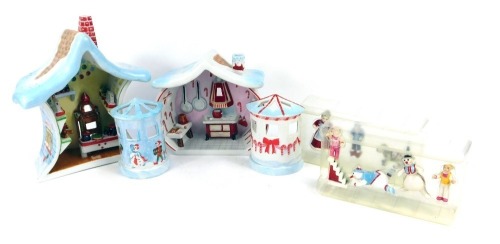 A Villeroy and Boch porcelain Santa's Kitchen model, boxed, together with a Santa's Toy Factory set, boxed.