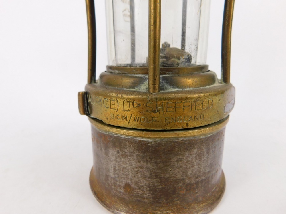 A Wolf miners lamp, by The Wolf Safety Lamp Company