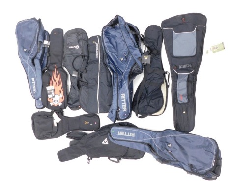 Various guitar bags, to include Ritter and Grafix, etc.