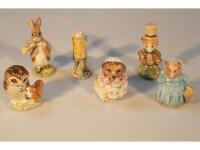 A group of six Beswick Beatrix Potter figures