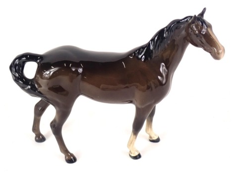 A Beswick brown horse, 21cm high.