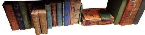 Hardback reference books, to include Young England, Strand magazine volume 1 and 2 1891, Strand magazine bound edition 12 1896 and June 1895, folio book of card games, and others. (1 shelf)