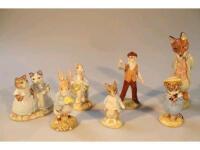 Seven Royal Albert Beatrix Potter figures including Foxy Whiskered Gentleman