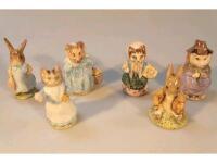 Six Royal Albert Beatrix Potter figures including Cousin Ribby