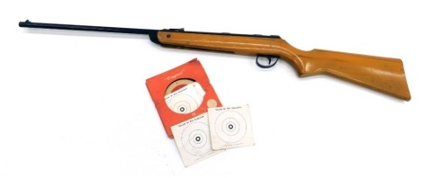 A BSA Meteor 22 calibre air rifle.