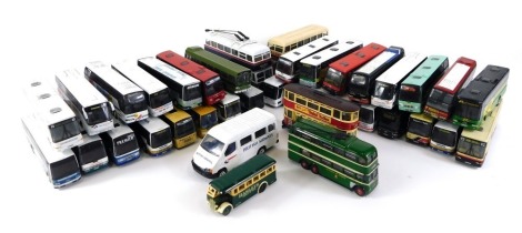 A group of Diecast models, to include Plaxton, Corgi, and others. (1 box)